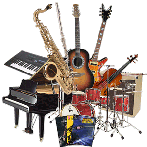 collage musical instruments